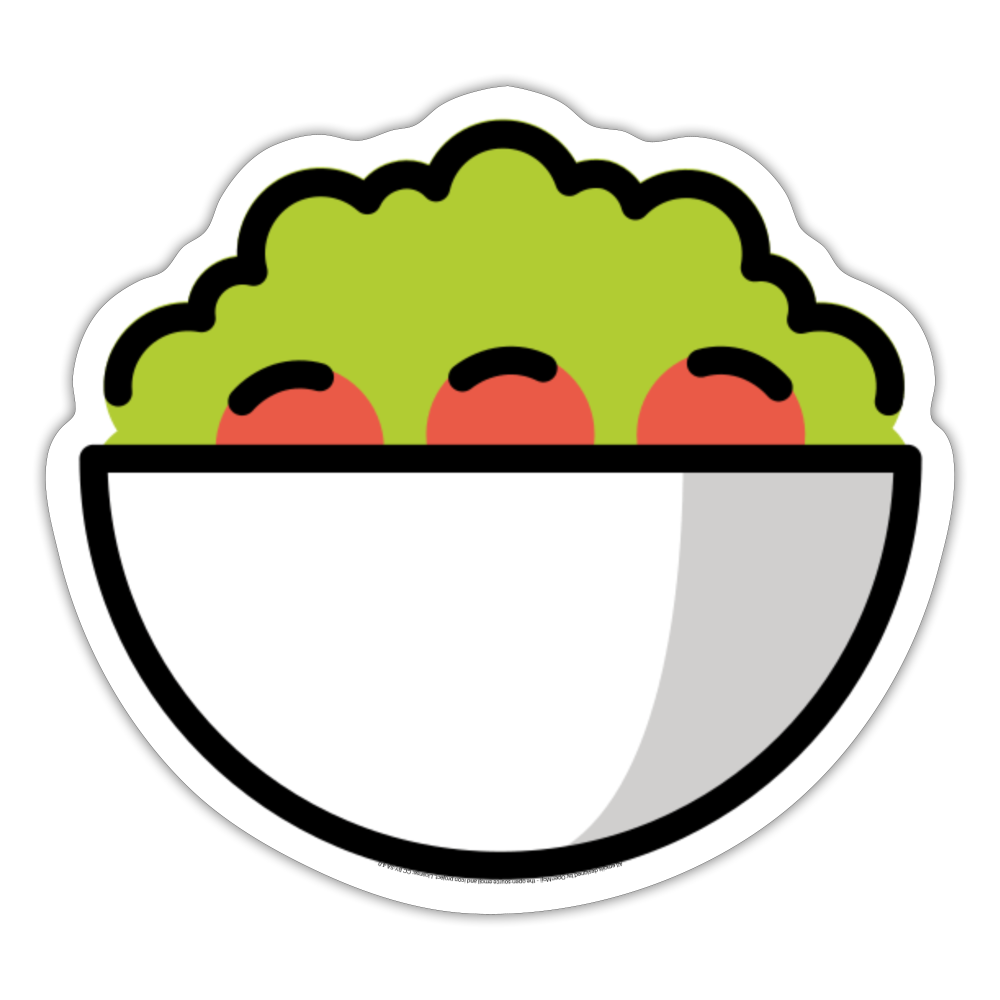 Green Salad Moji Sticker - Emoji.Express - white matte