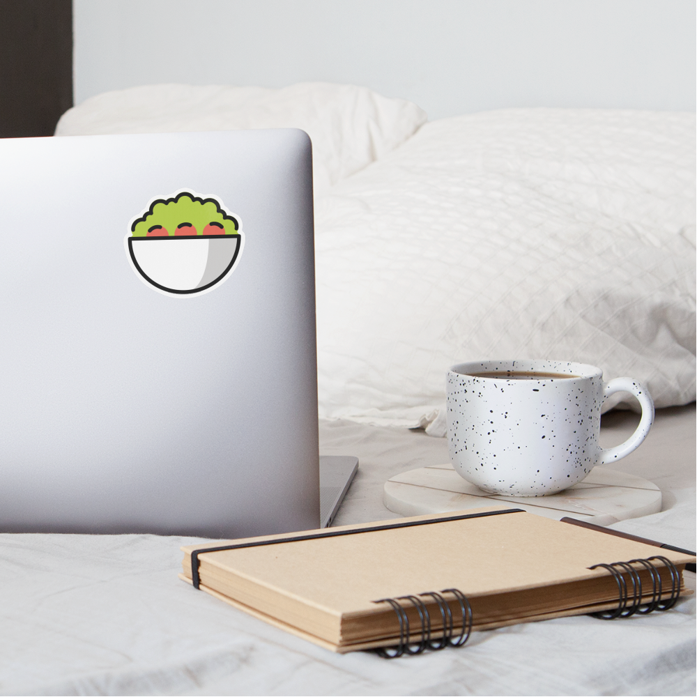 Green Salad Moji Sticker - Emoji.Express - white matte