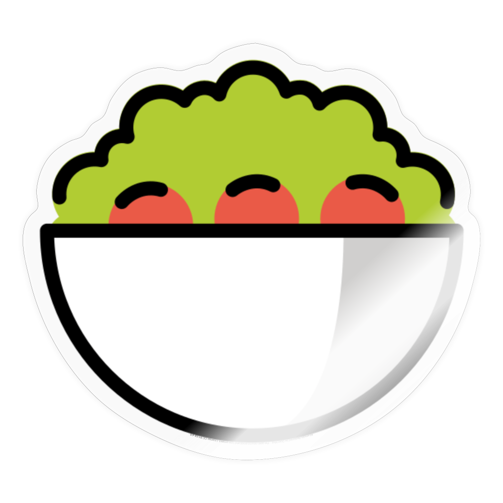 Green Salad Moji Sticker - Emoji.Express - transparent glossy