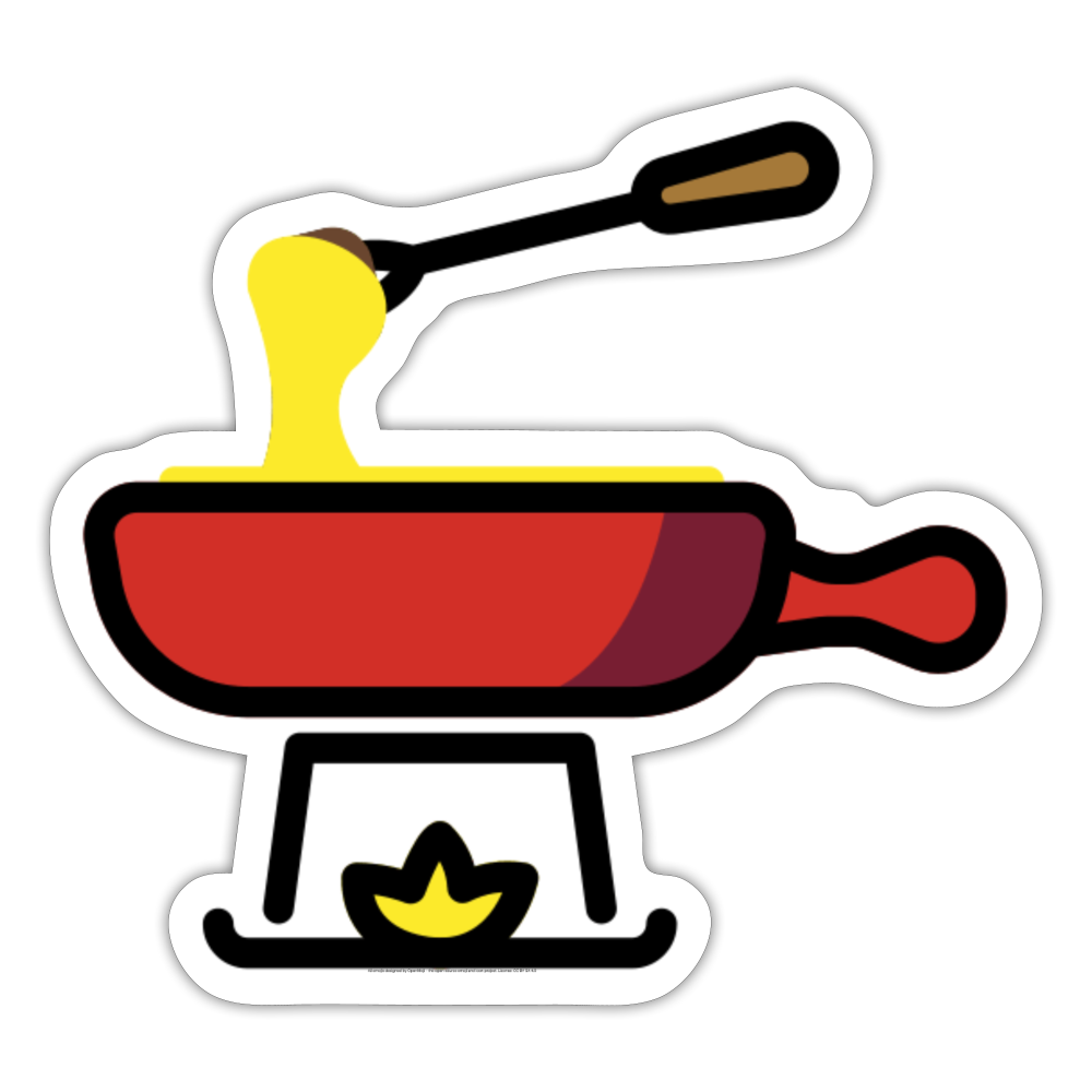 Fondue Moji Sticker - Emoji.Express - white matte