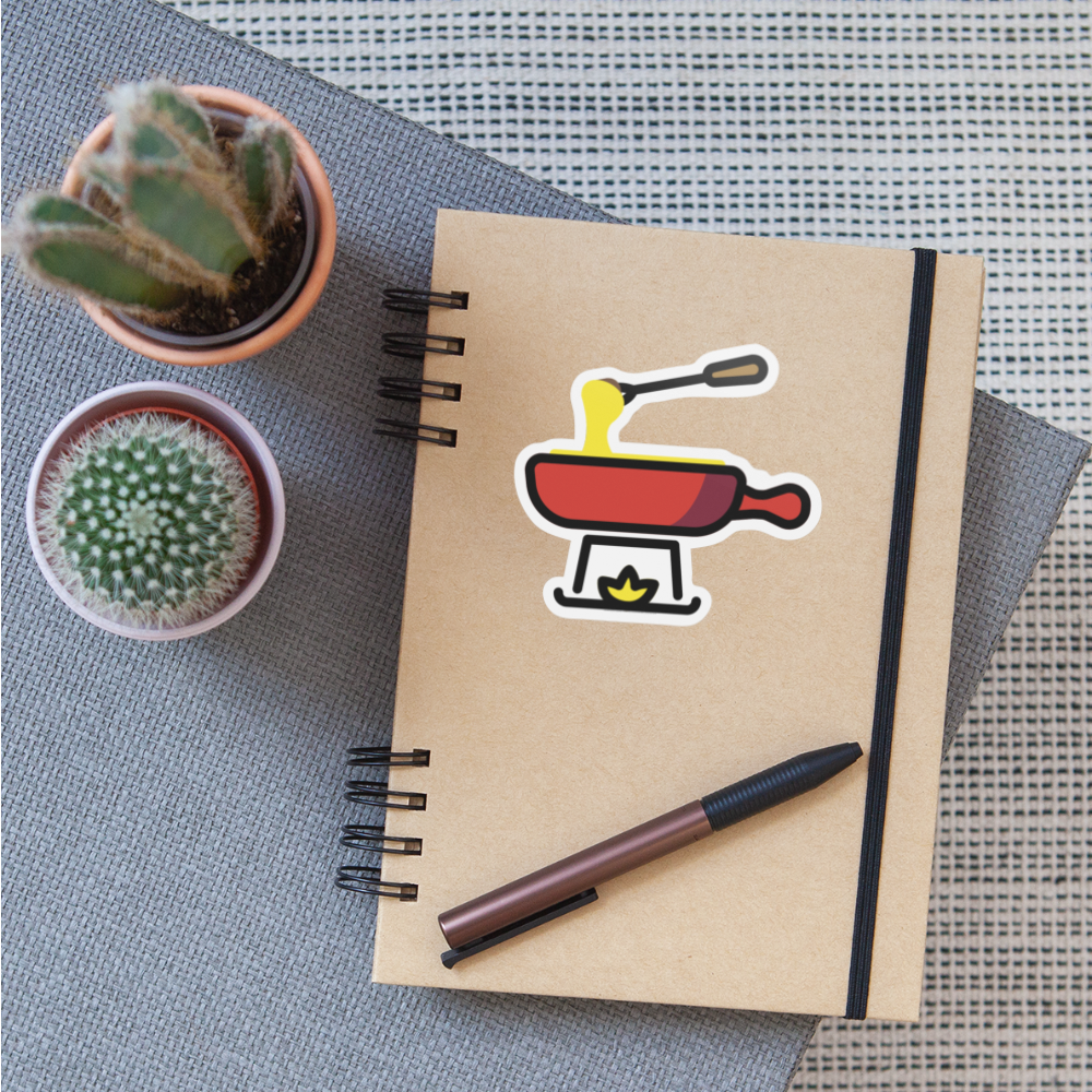 Fondue Moji Sticker - Emoji.Express - white matte