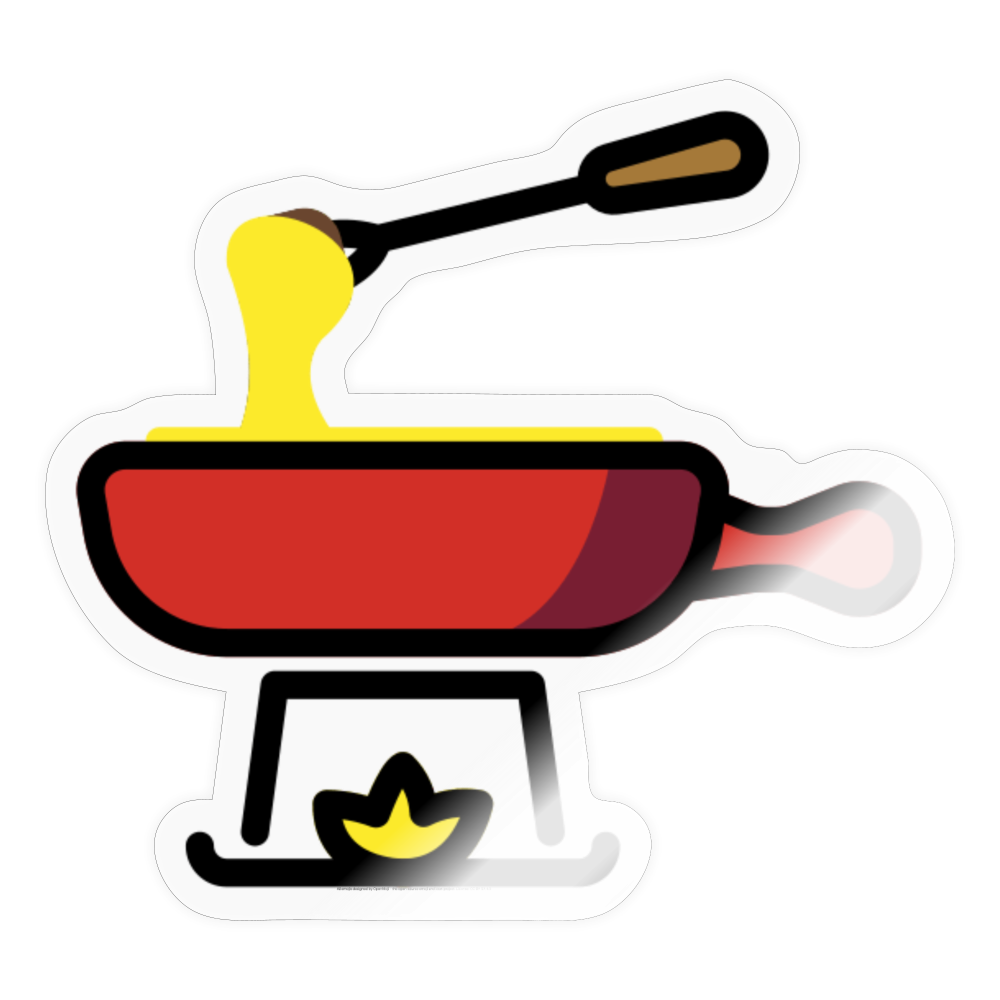 Fondue Moji Sticker - Emoji.Express - transparent glossy