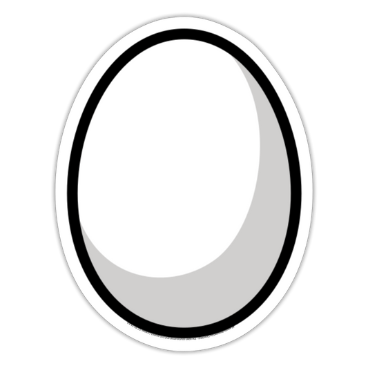 Egg Moji Sticker - Emoji.Express - white matte