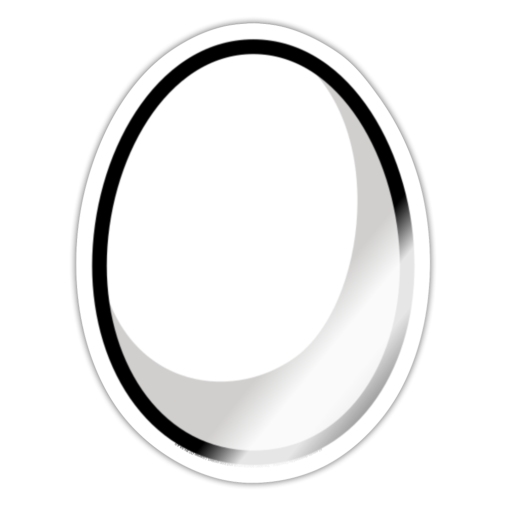 Egg Moji Sticker - Emoji.Express - white glossy