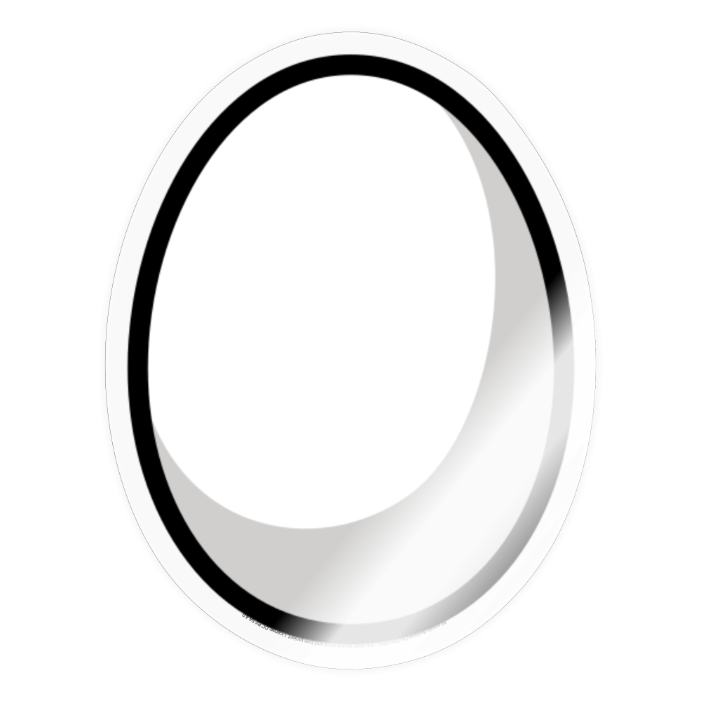 Egg Moji Sticker - Emoji.Express - transparent glossy