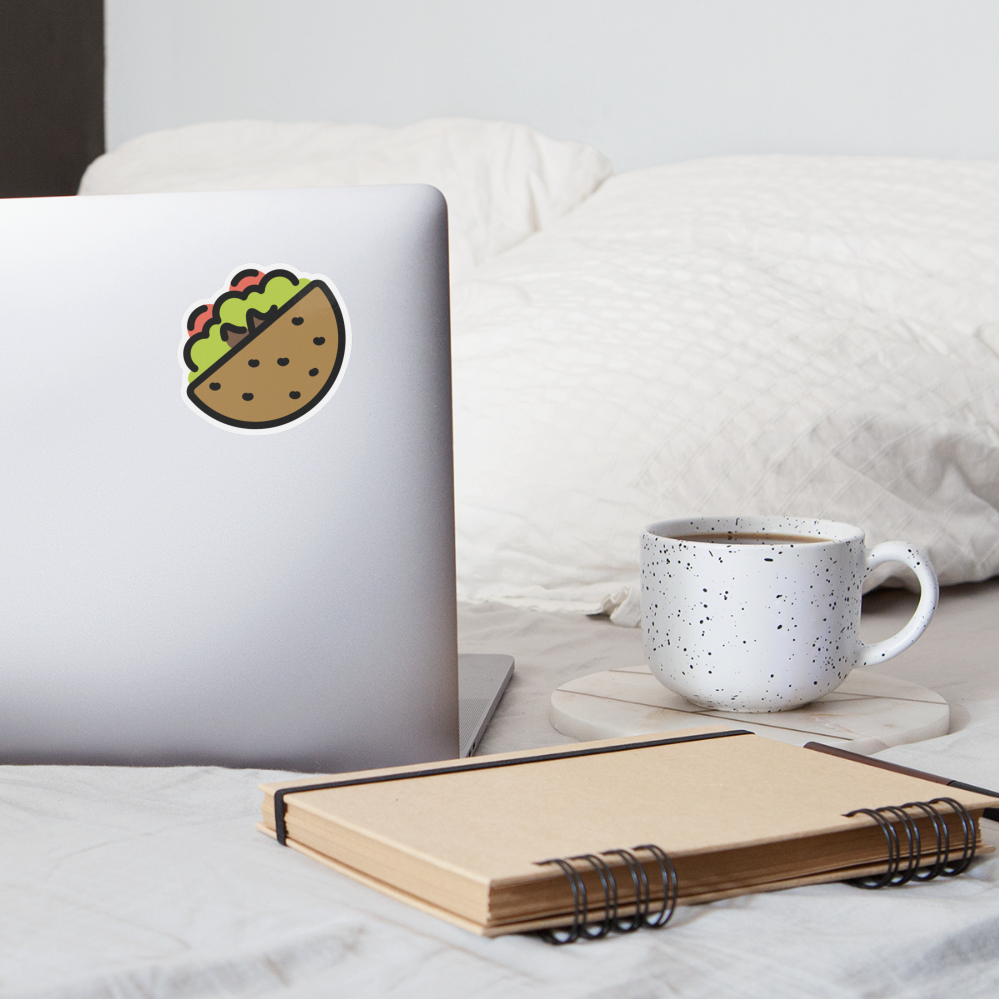 Stuffed Flatbread Moji Sticker - Emoji.Express - white matte