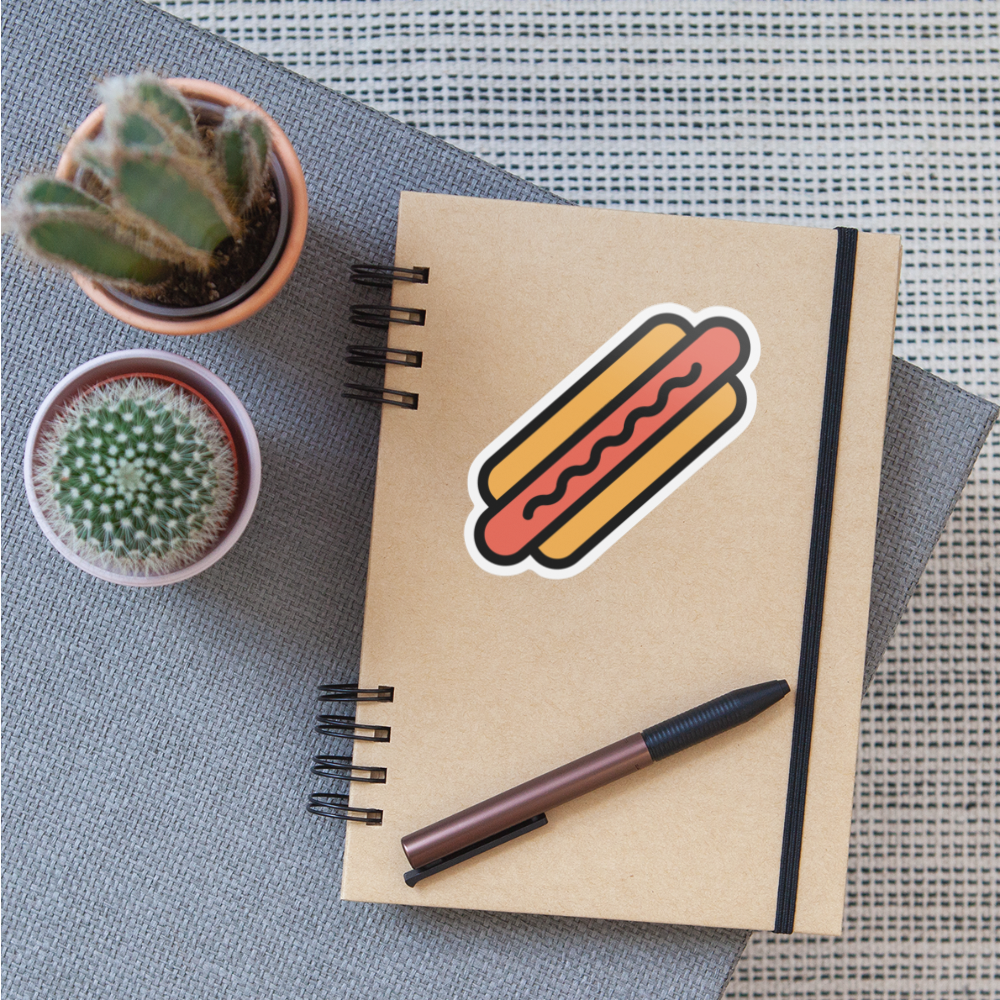 Hot Dog Moji Sticker - Emoji.Express - white matte