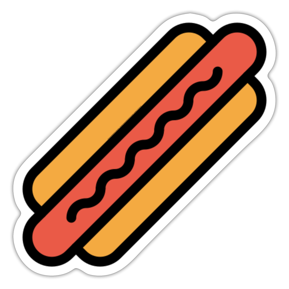 Hot Dog Moji Sticker - Emoji.Express - white matte