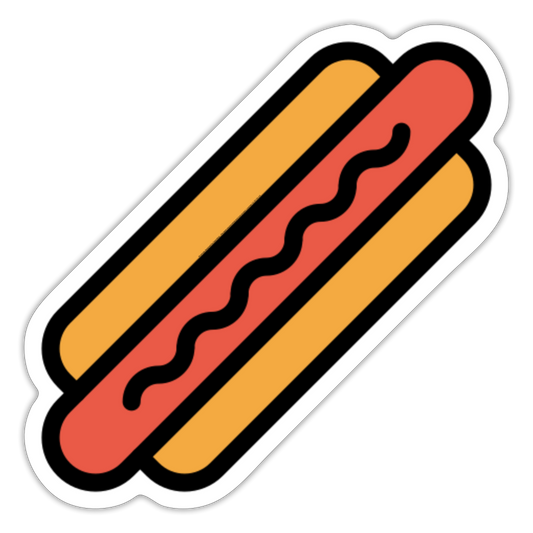 Hot Dog Moji Sticker - Emoji.Express - white matte