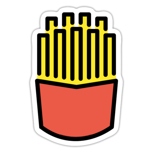 French Fries Moji Sticker - Emoji.Express - white matte