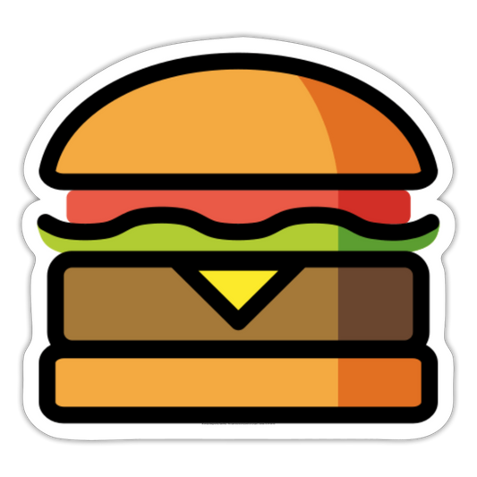 Hamburger Moji Sticker - Emoji.Express - white matte