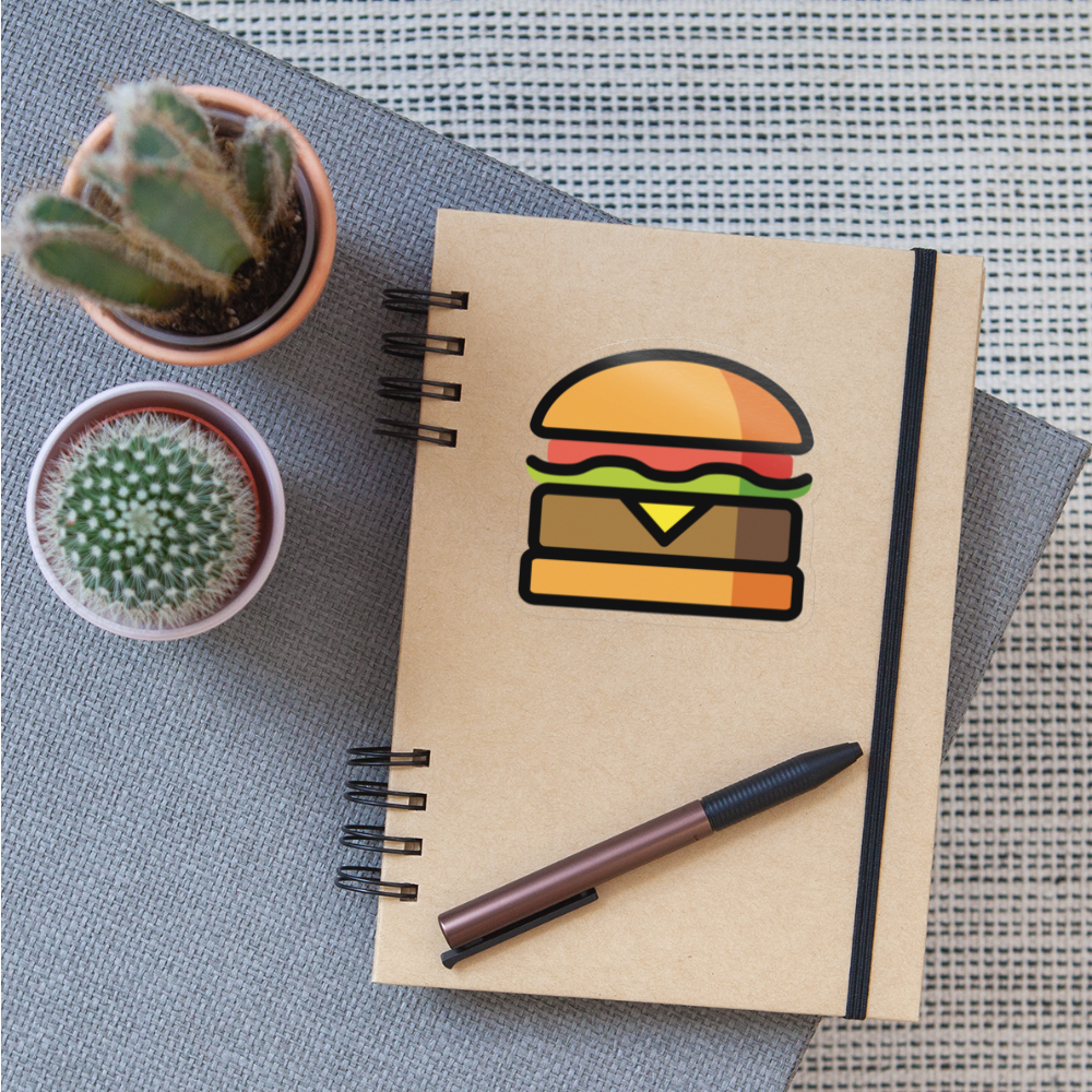 Hamburger Moji Sticker - Emoji.Express - transparent glossy