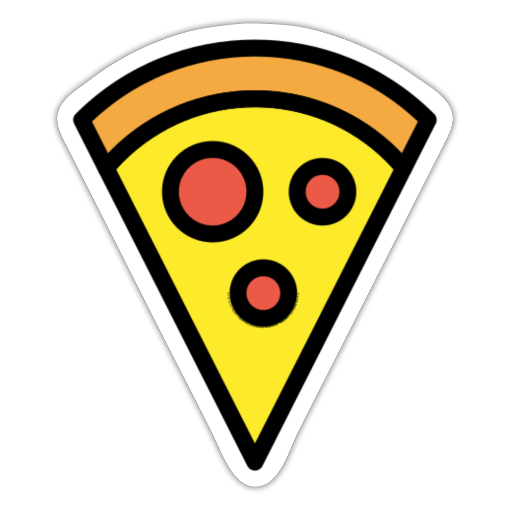 Pizza Moji Sticker - Emoji.Express - white matte