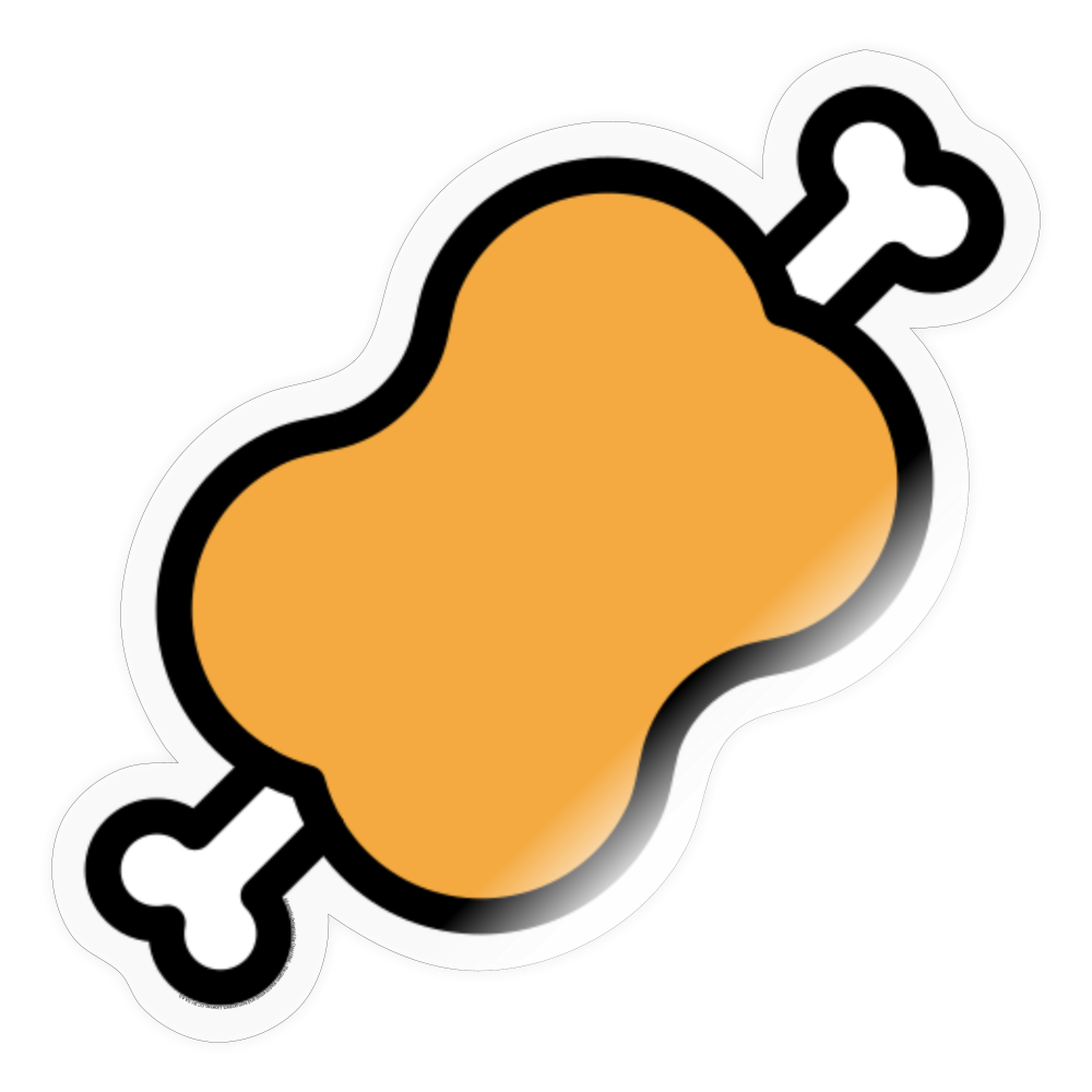 Meat on Bone Moji Sticker - Emoji.Express - transparent glossy