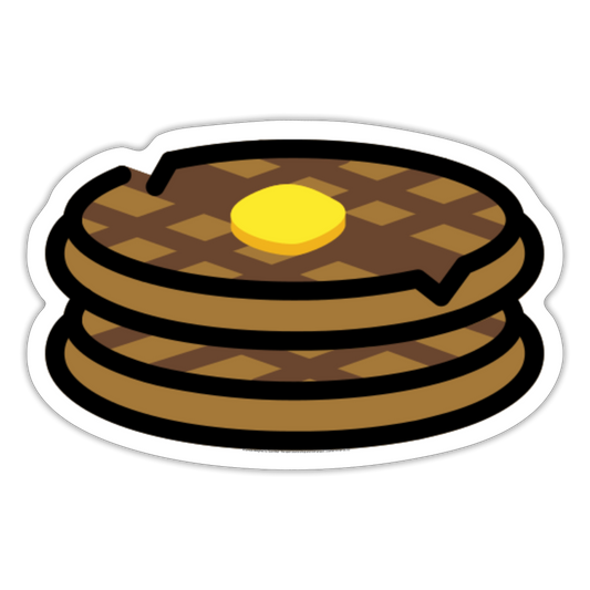 Waffles Moji Sticker - Emoji.Express - white matte