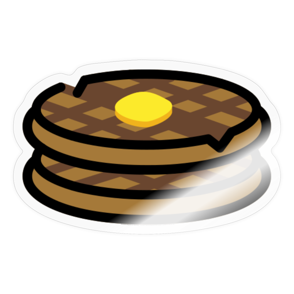 Waffles Moji Sticker - Emoji.Express - transparent glossy