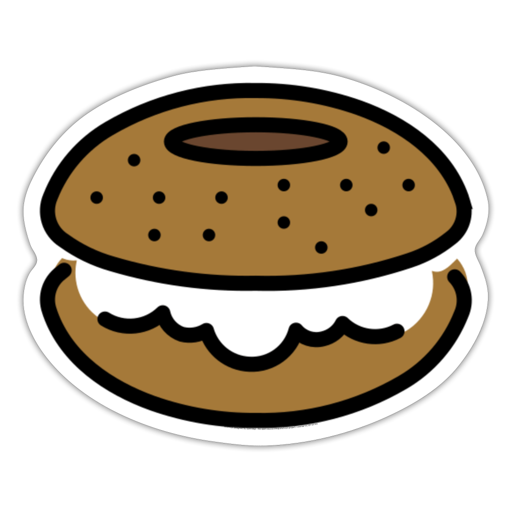 Bagel Moji Sticker - Emoji.Express - white matte