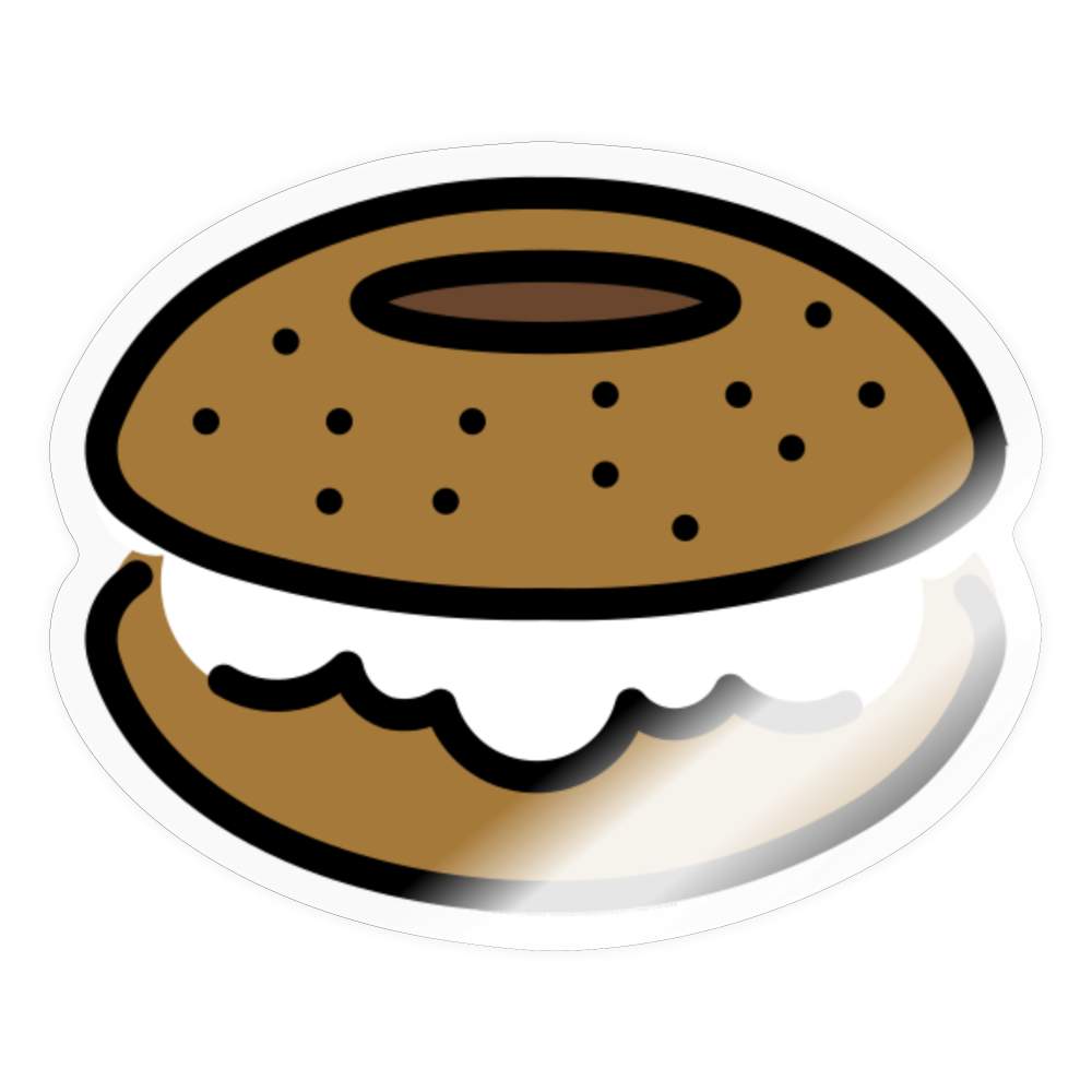 Bagel Moji Sticker - Emoji.Express - transparent glossy