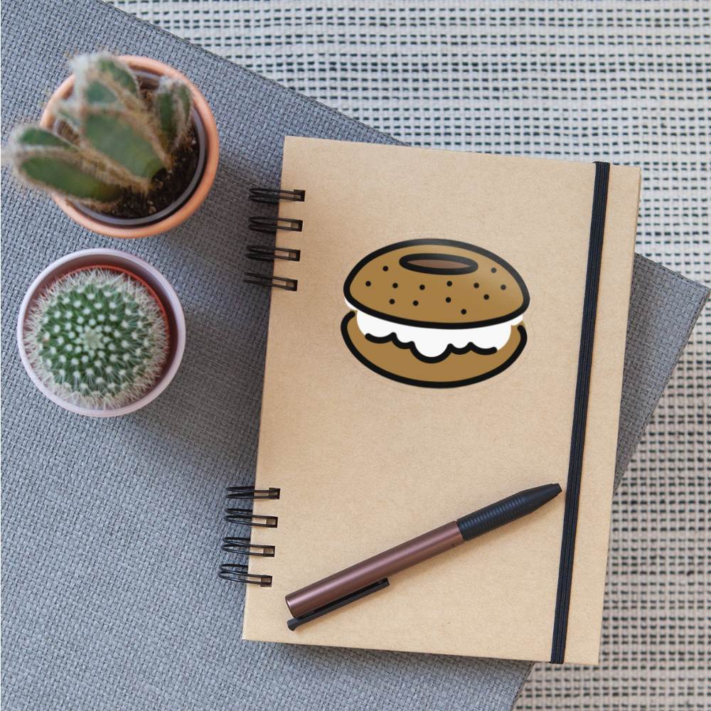 Bagel Moji Sticker - Emoji.Express - transparent glossy