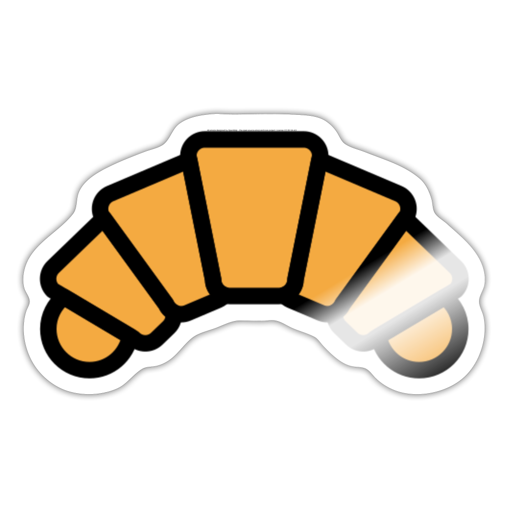 Croissant Moji Sticker - Emoji.Express - white glossy