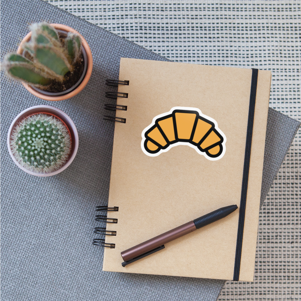 Croissant Moji Sticker - Emoji.Express - white glossy