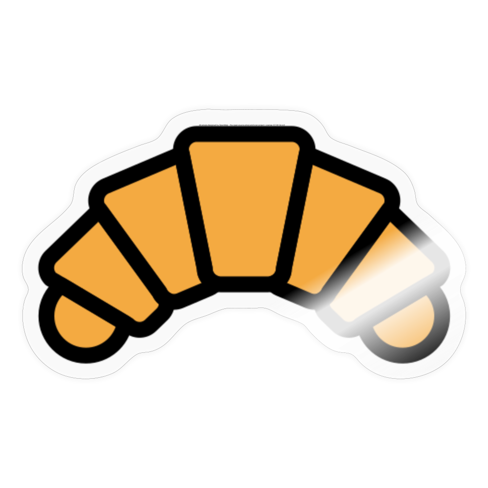 Croissant Moji Sticker - Emoji.Express - transparent glossy