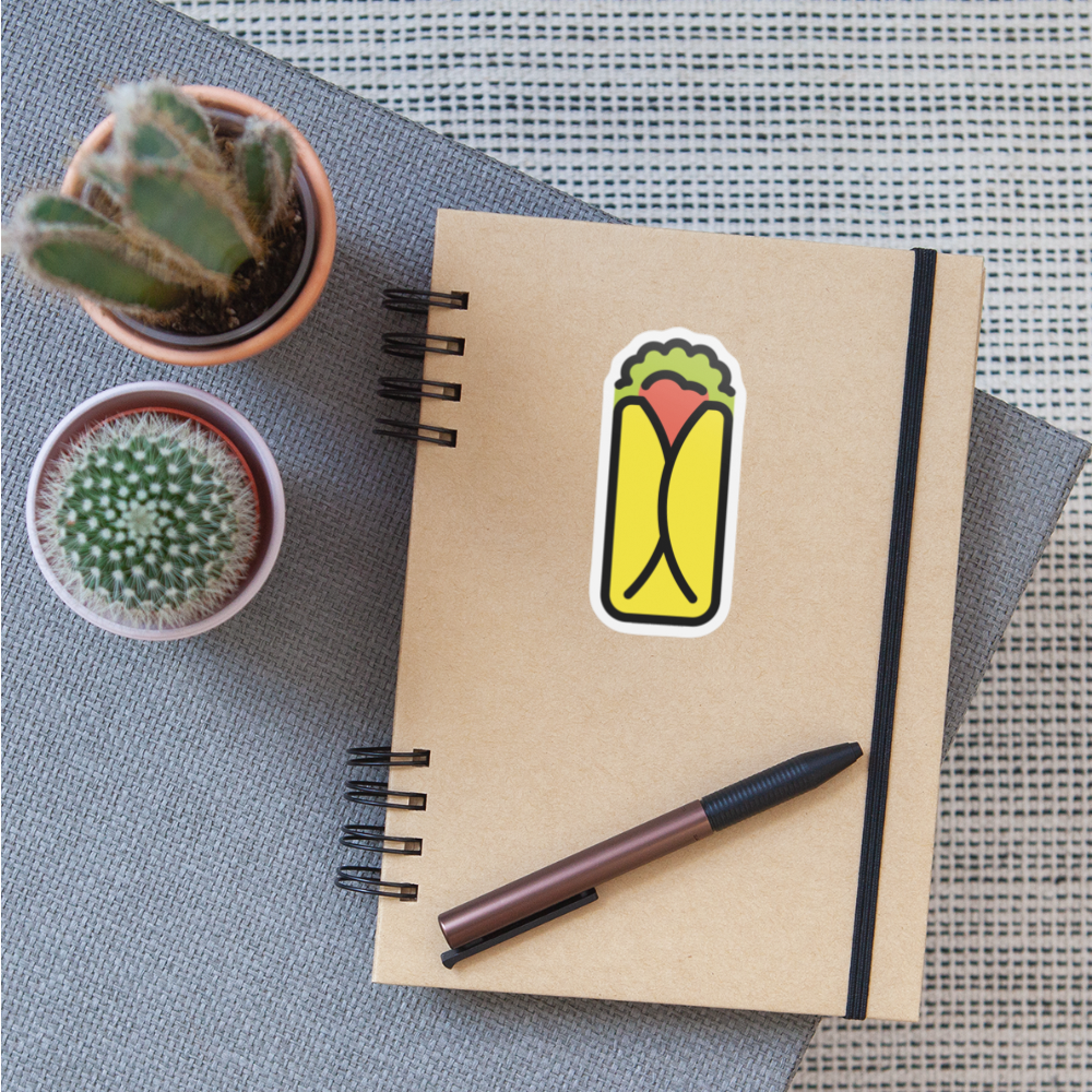 Burrito Moji Sticker - Emoji.Express - white matte