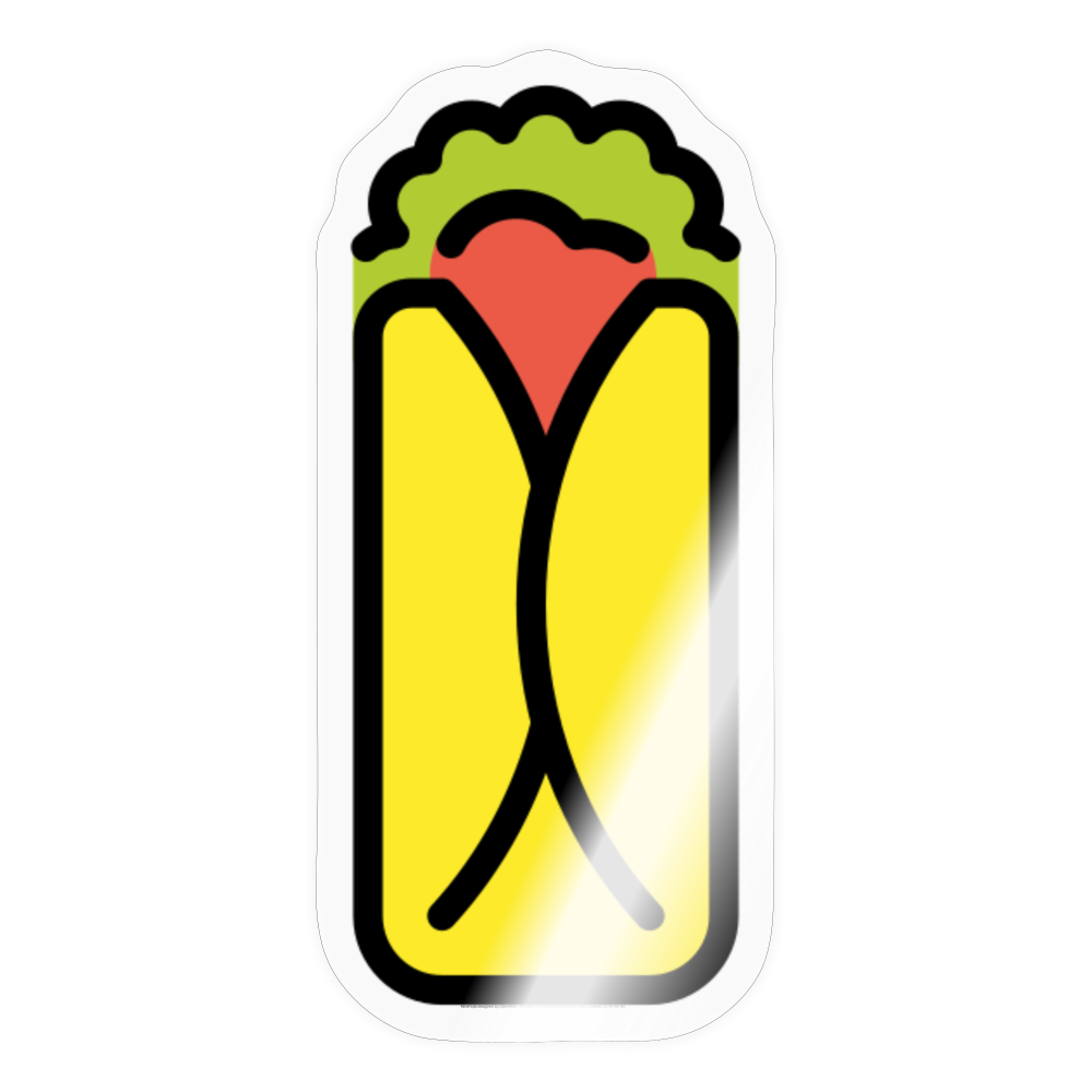 Burrito Moji Sticker - Emoji.Express - transparent glossy