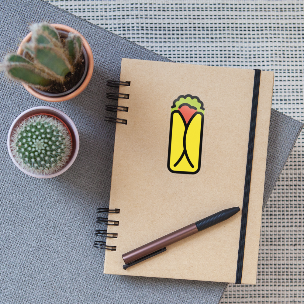 Burrito Moji Sticker - Emoji.Express - transparent glossy