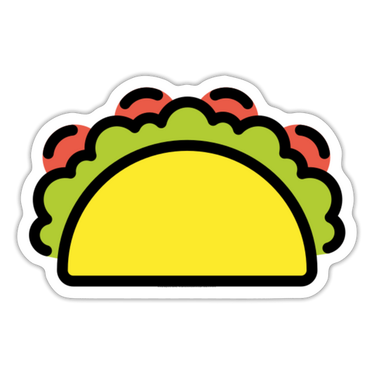 Taco Moji Sticker - Emoji.Express - white matte