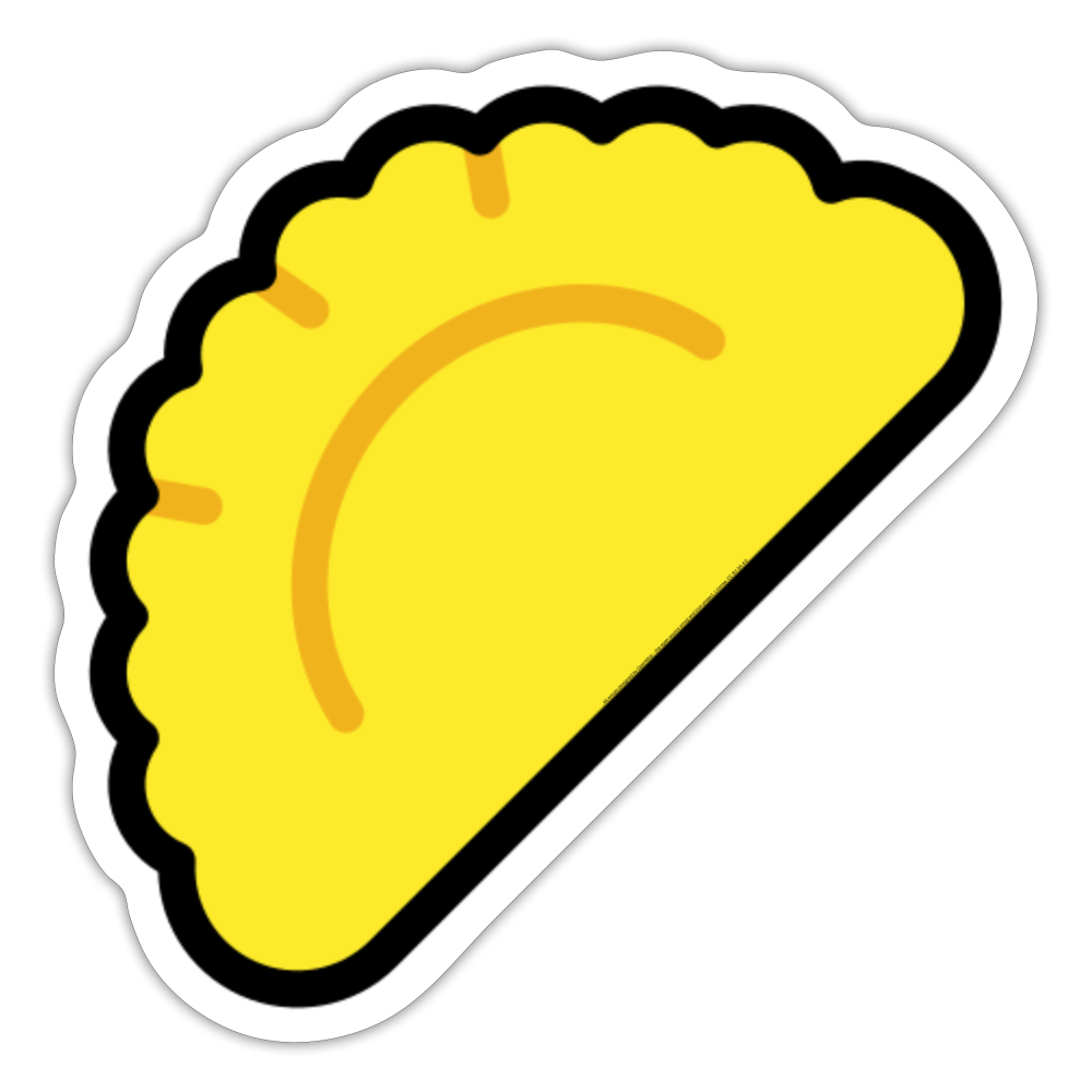 Dumpling Moji Sticker - Emoji.Express - white matte