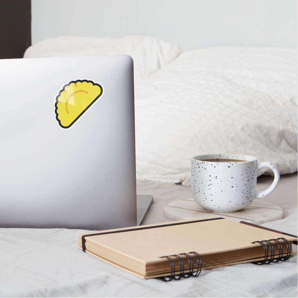 Dumpling Moji Sticker - Emoji.Express - white glossy