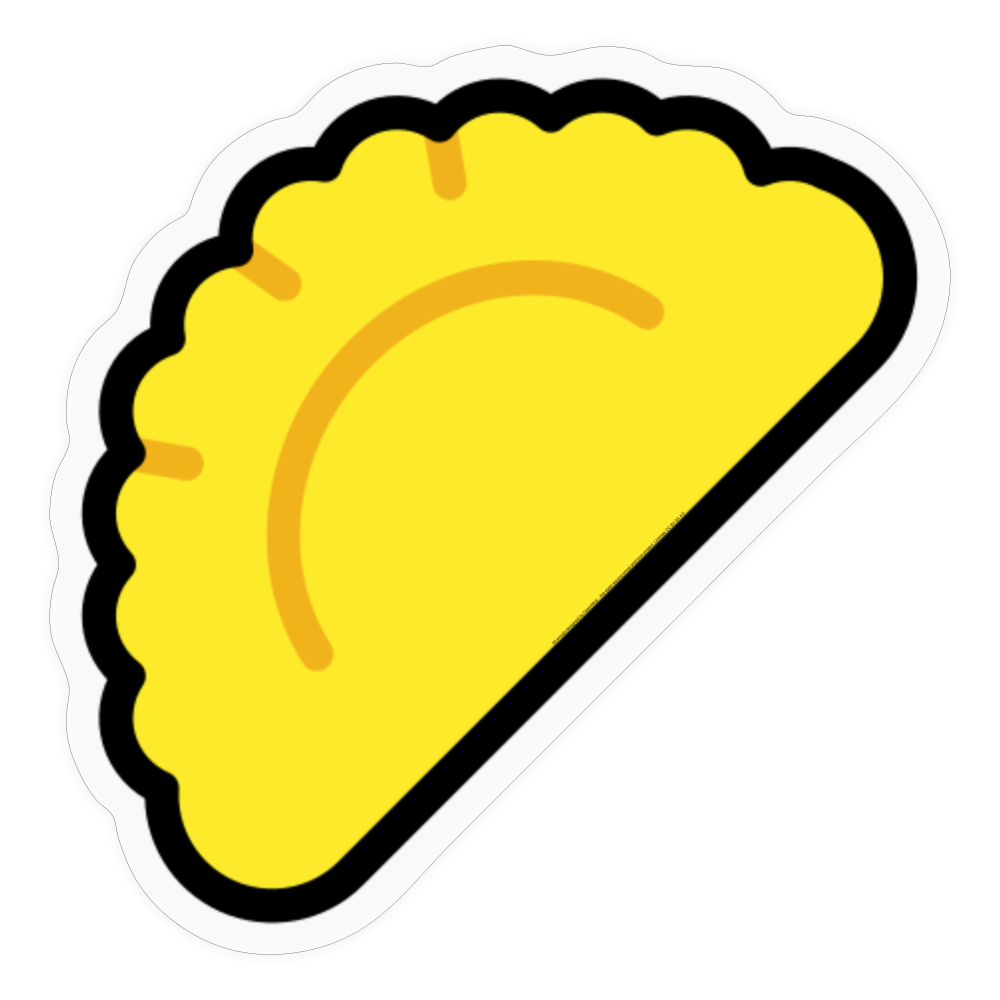 Dumpling Moji Sticker - Emoji.Express - transparent glossy