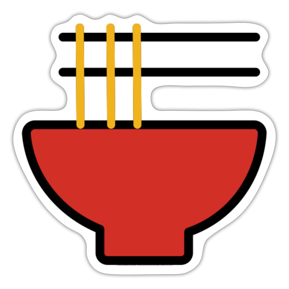 Steaming Bowl Moji Sticker - Emoji.Express - white matte