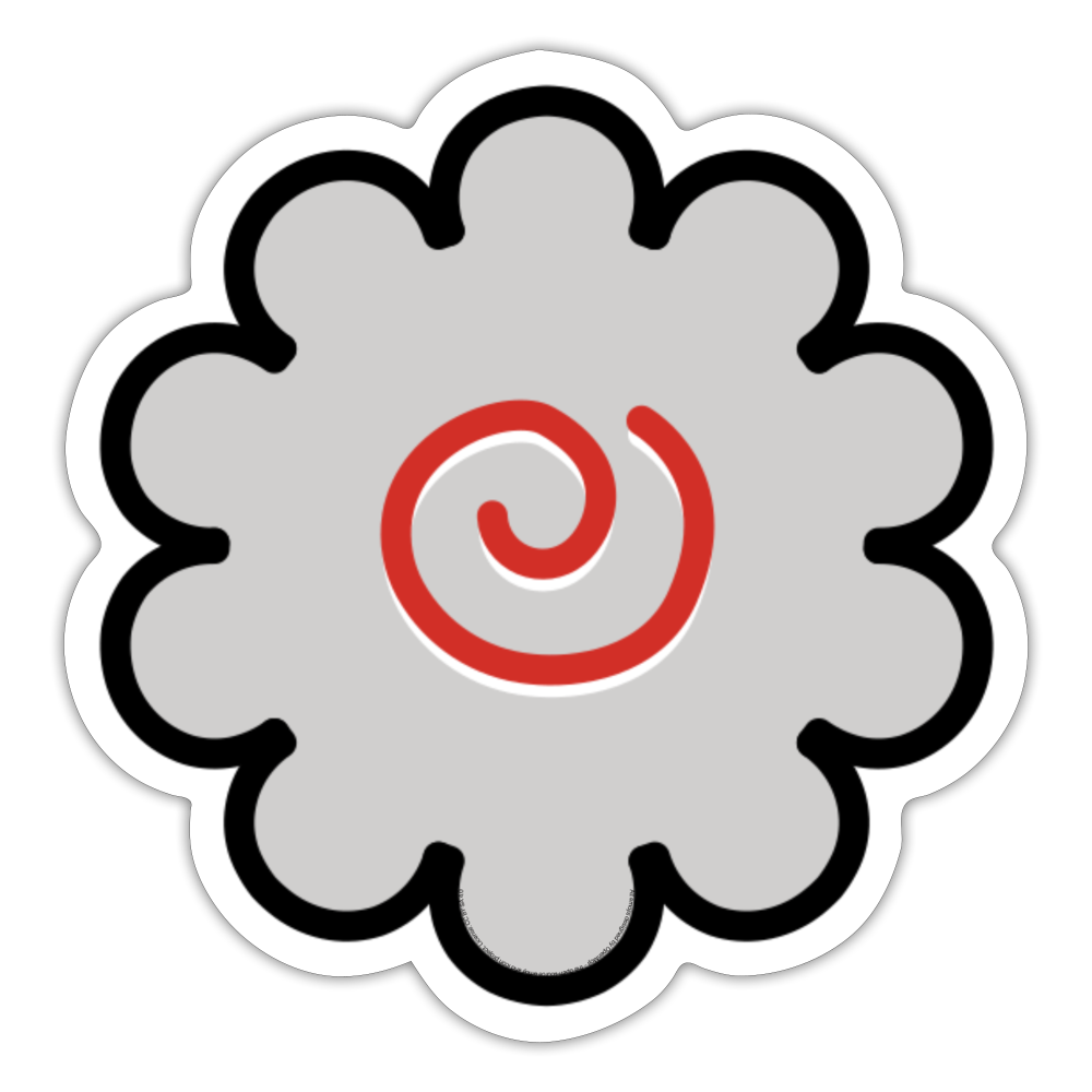 Fish Cake with Swirl Moji Sticker - Emoji.Express - white matte