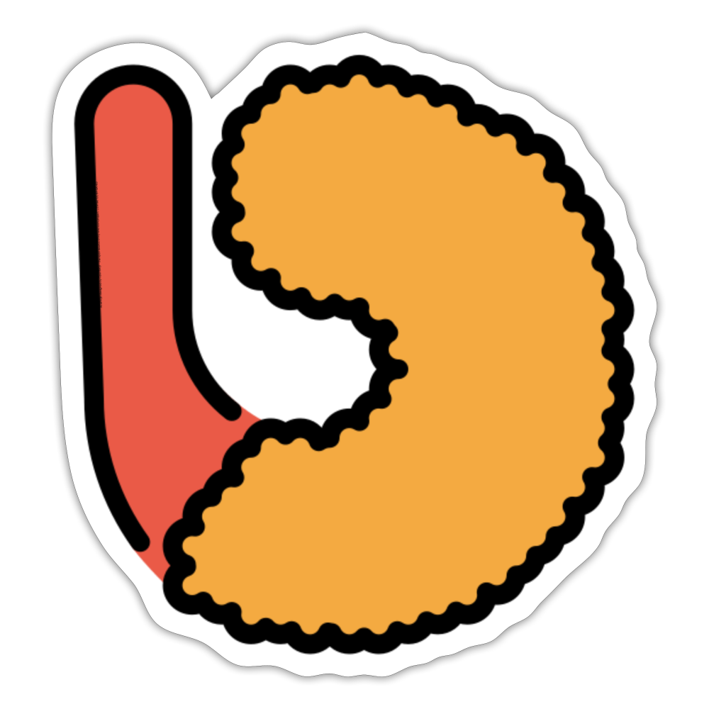 Fried Shrimp Moji Sticker - Emoji.Express - white matte