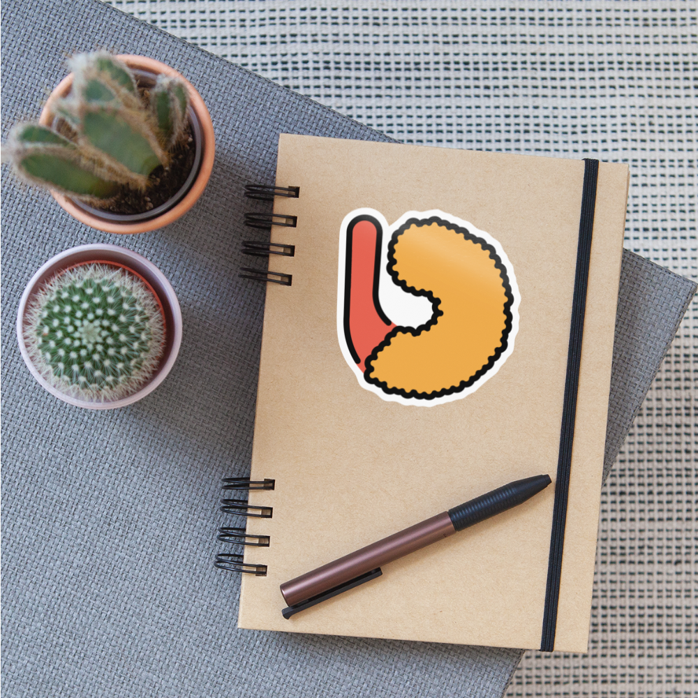 Fried Shrimp Moji Sticker - Emoji.Express - white glossy