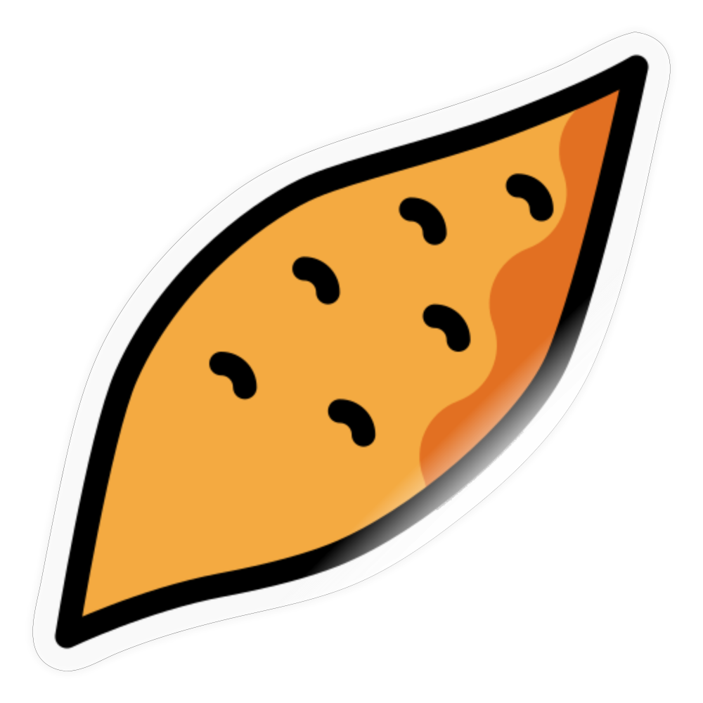 Roasted Sweet Potato Moji Sticker - Emoji.Express - transparent glossy