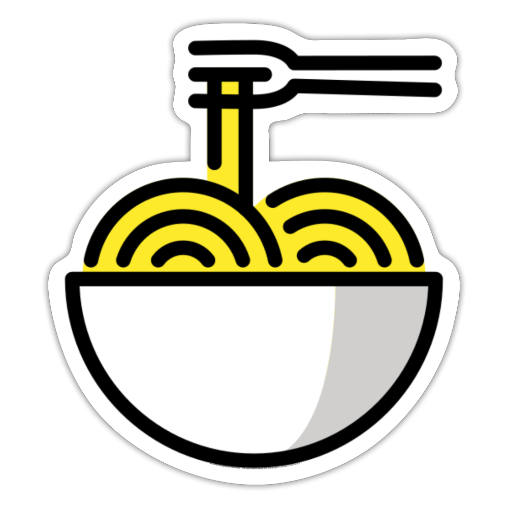 Spagetti Moji Sticker - Emoji.Express - white matte