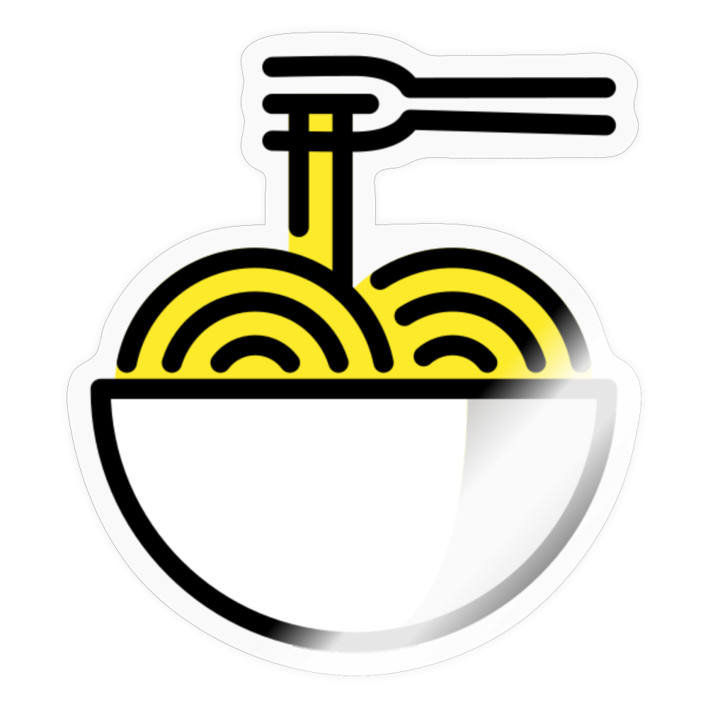 Spagetti Moji Sticker - Emoji.Express - transparent glossy