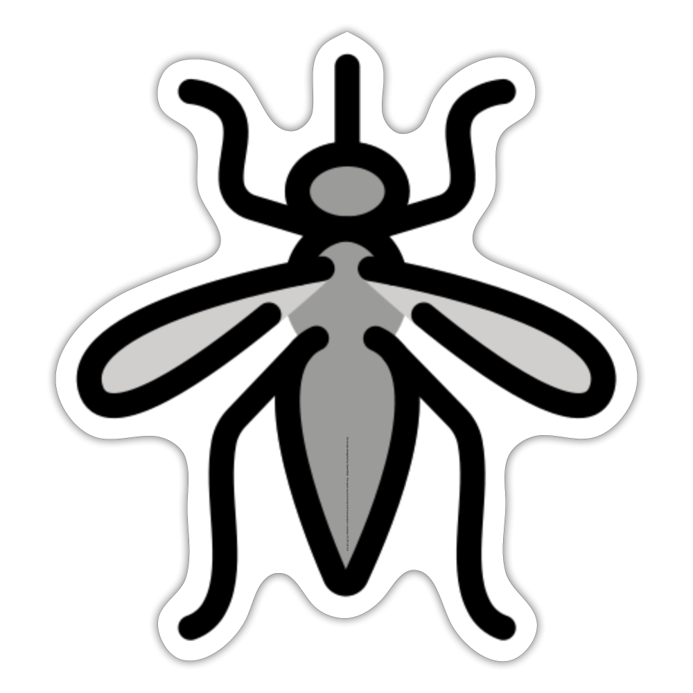 Mosquito Moji Sticker - Emoji.Express - white matte
