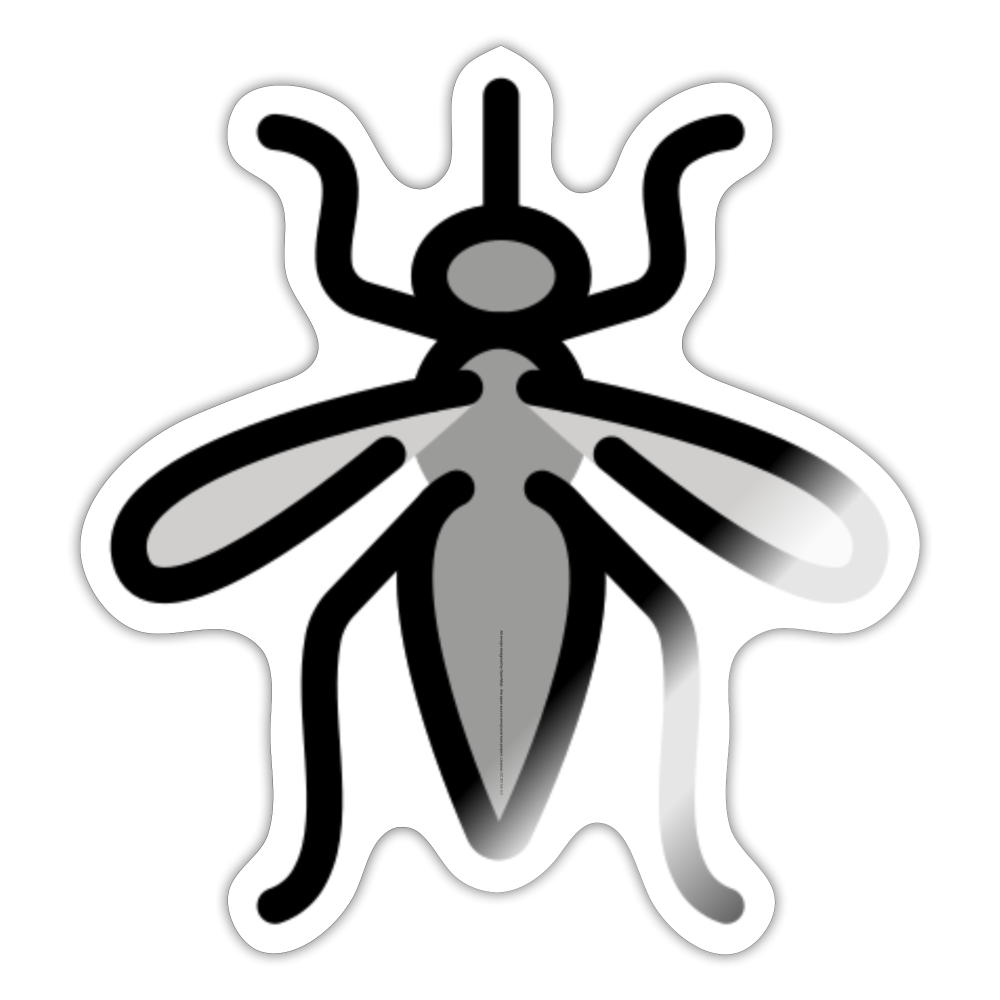 Mosquito Moji Sticker - Emoji.Express - white glossy
