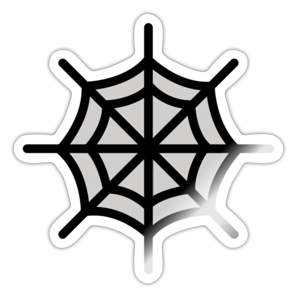 Spider Web Moji Sticker - Emoji.Express - white glossy