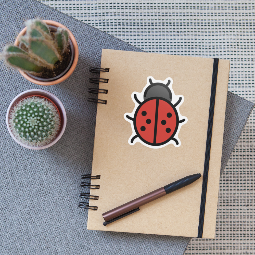 Lady Beetle Moji Sticker - Emoji.Express - white matte
