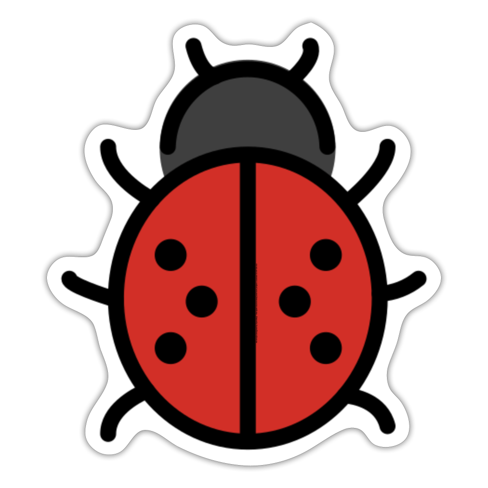 Lady Beetle Moji Sticker - Emoji.Express - white matte