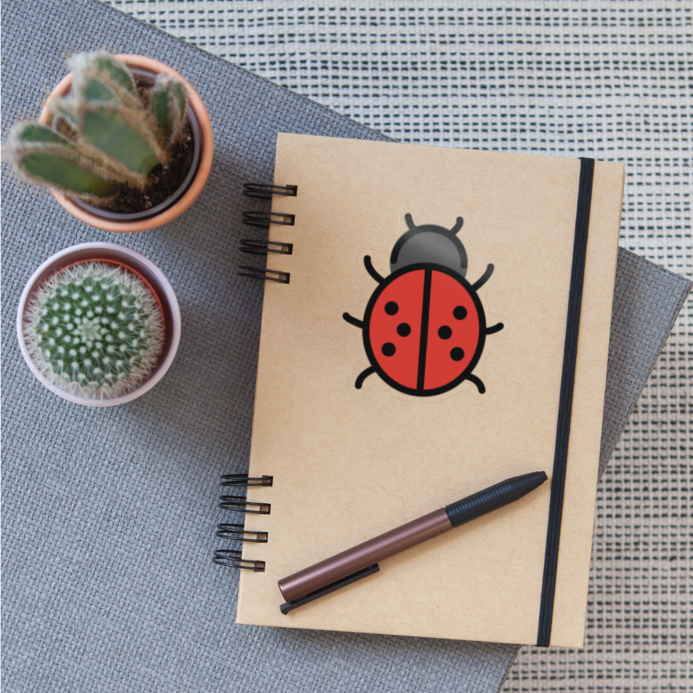 Lady Beetle Moji Sticker - Emoji.Express - transparent glossy