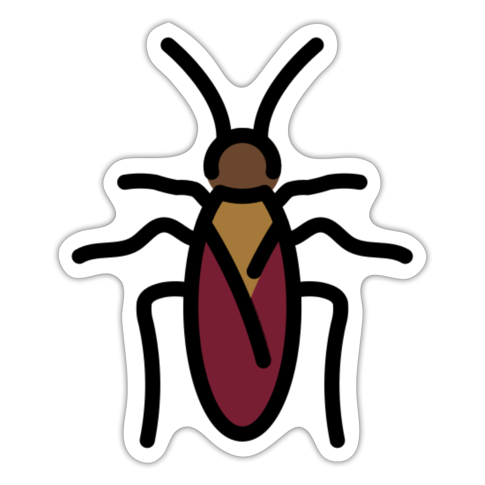 Cockroach Moji Sticker - Emoji.Express - white matte