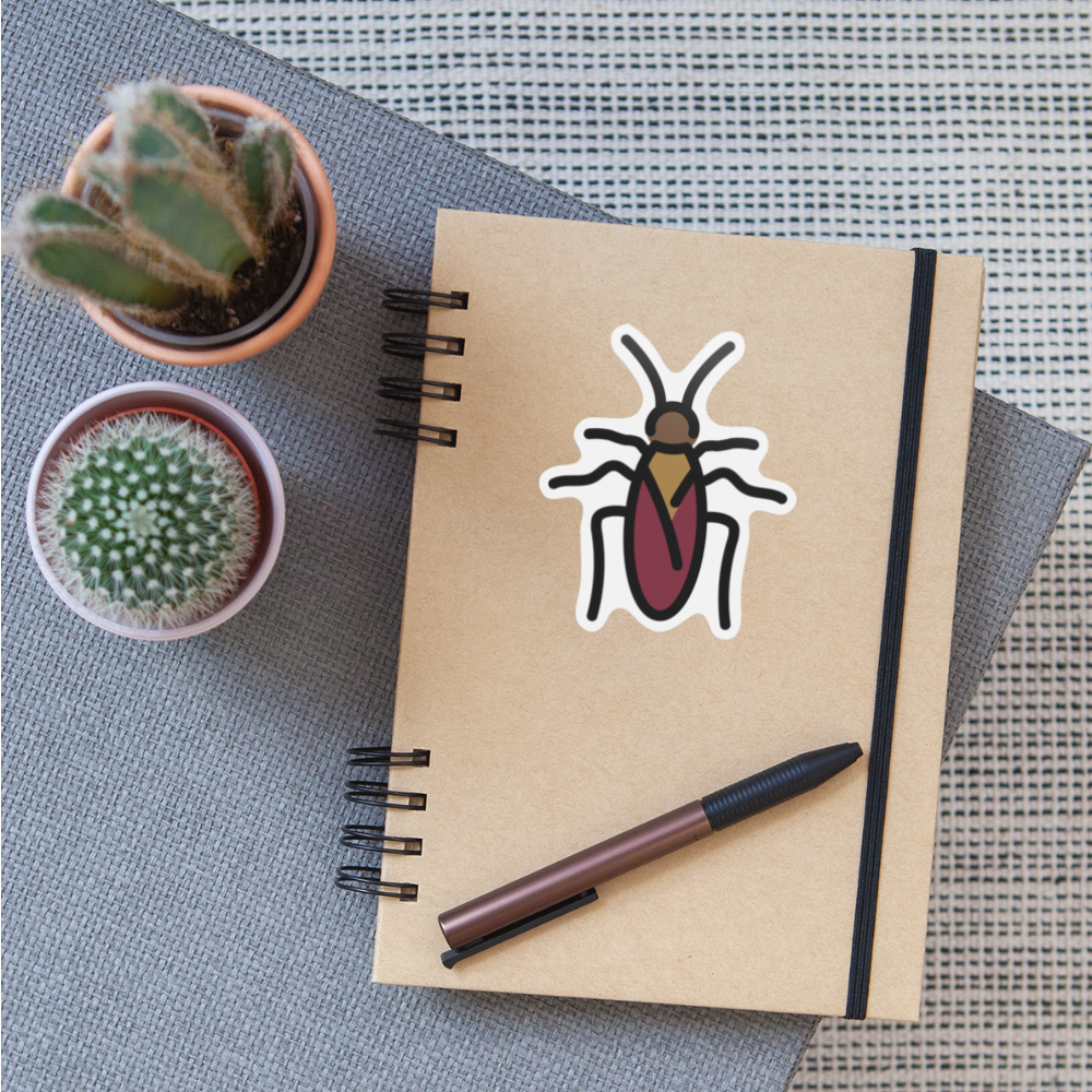 Cockroach Moji Sticker - Emoji.Express - white matte