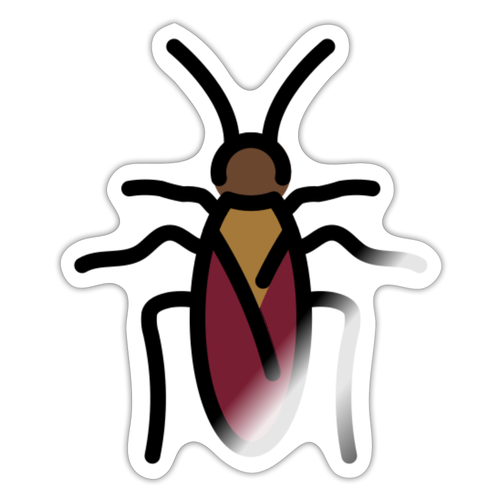 Cockroach Moji Sticker - Emoji.Express - white glossy