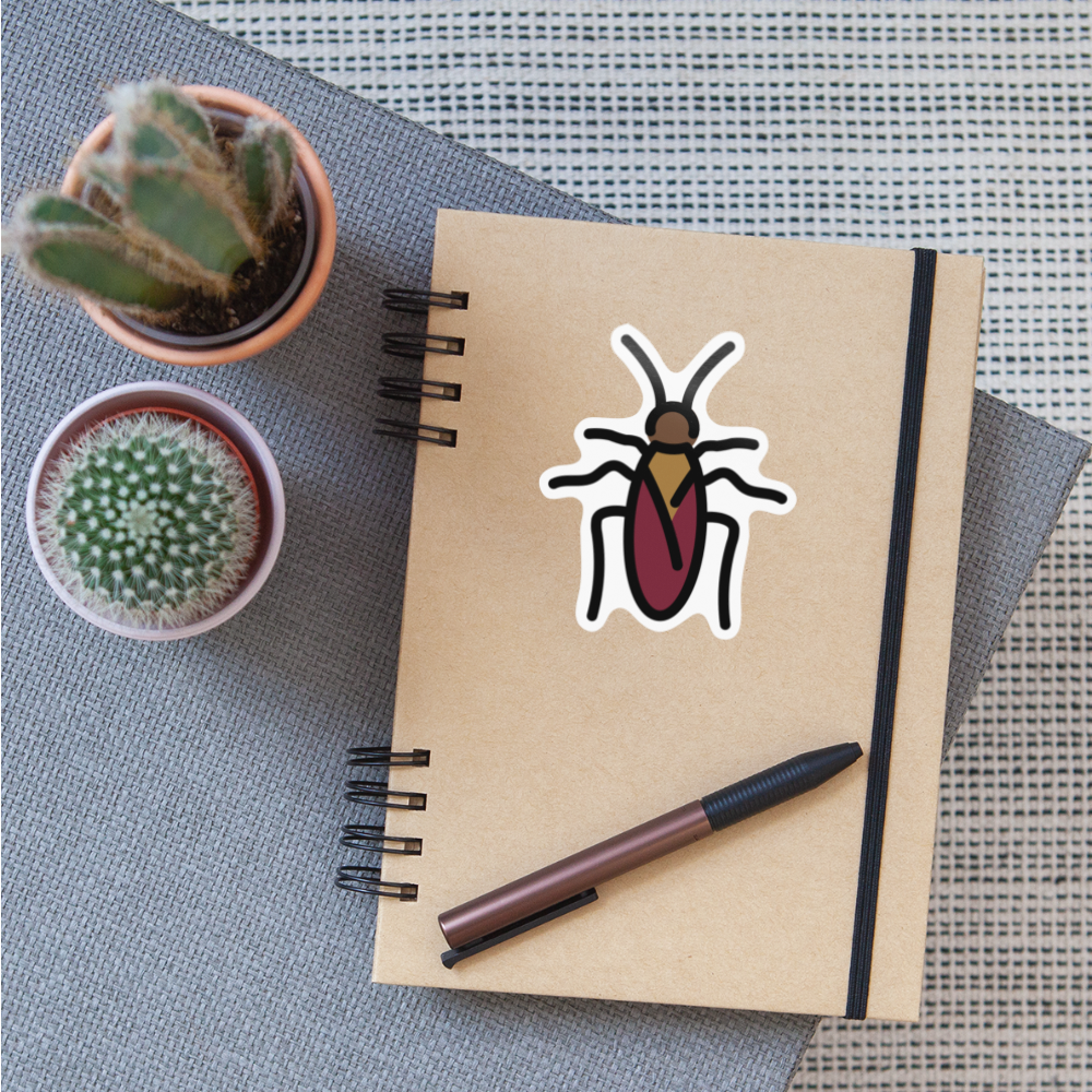 Cockroach Moji Sticker - Emoji.Express - white glossy